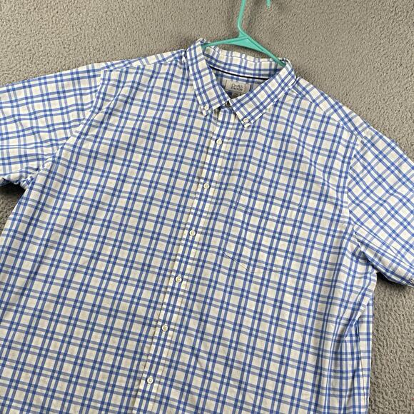 Croft & Barrow Button Down Shirt Men’s 3XB Blue Plaid Causal Classic Formal - Picture 5 of 9